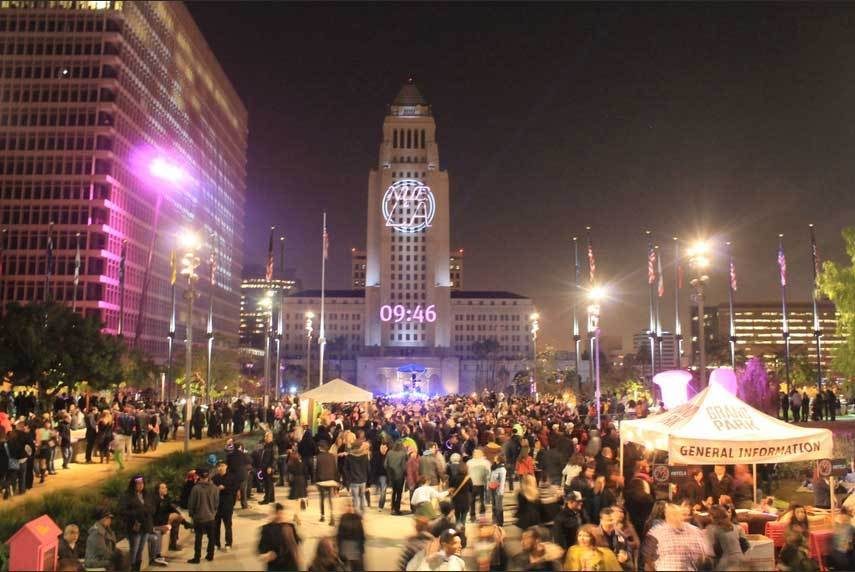 Celebrate New Year's Eve at Grand Park in Downtown Los Angeles.