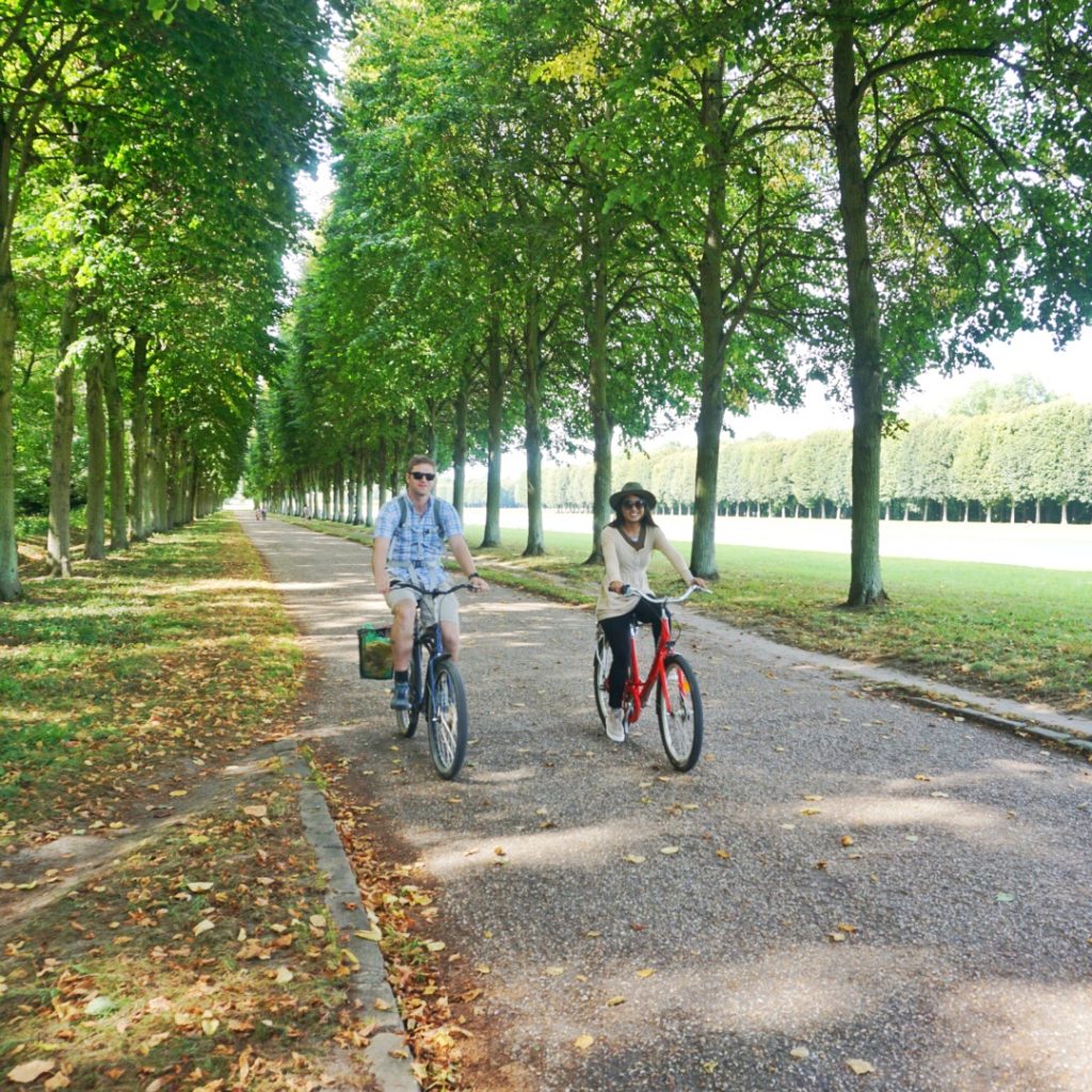 How to Stay Healthy While Traveling - Biking in Versailles