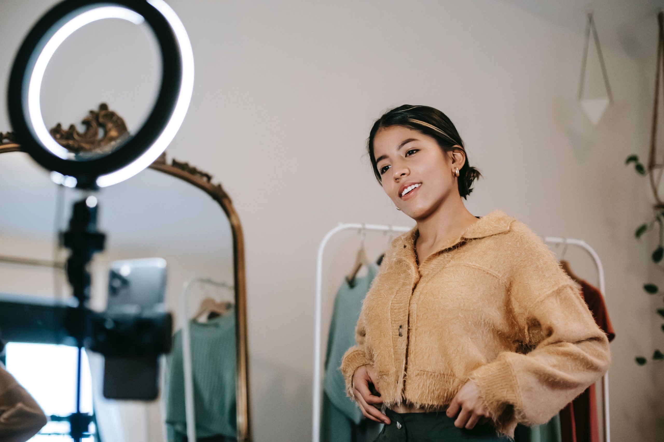 Lifestyle content creator working on digital media production